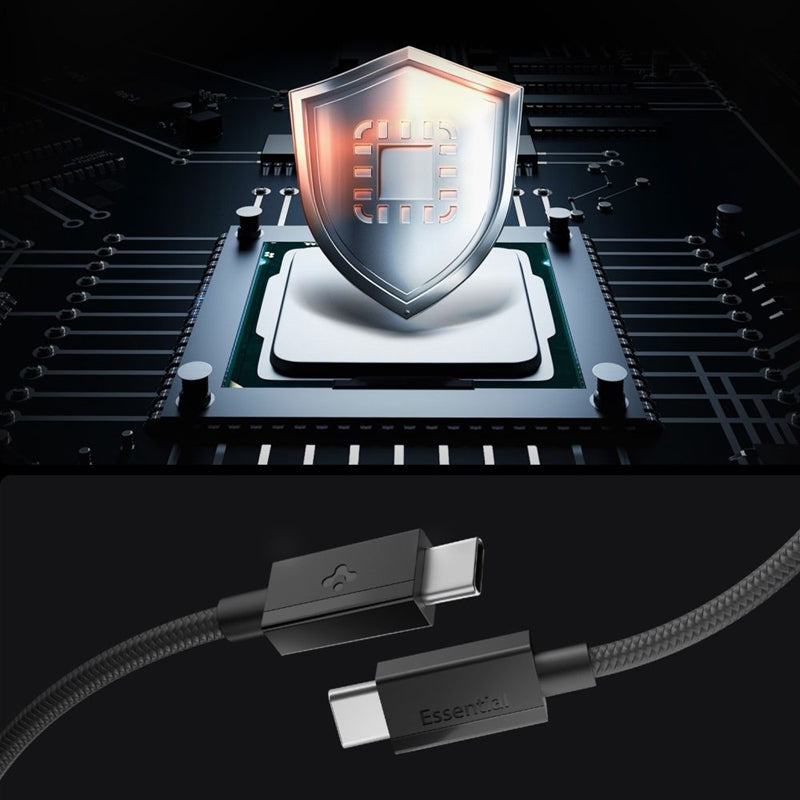 Spigen EB6015CC Essential - Kabel USB-C für USB-C 60W 1,5m (schwarz) – Produktabbildung 4