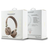 Guess Peony Script Round Shape - kabellose Bluetooth Kopfhörer ENC (braun) – Produktabbildung 4