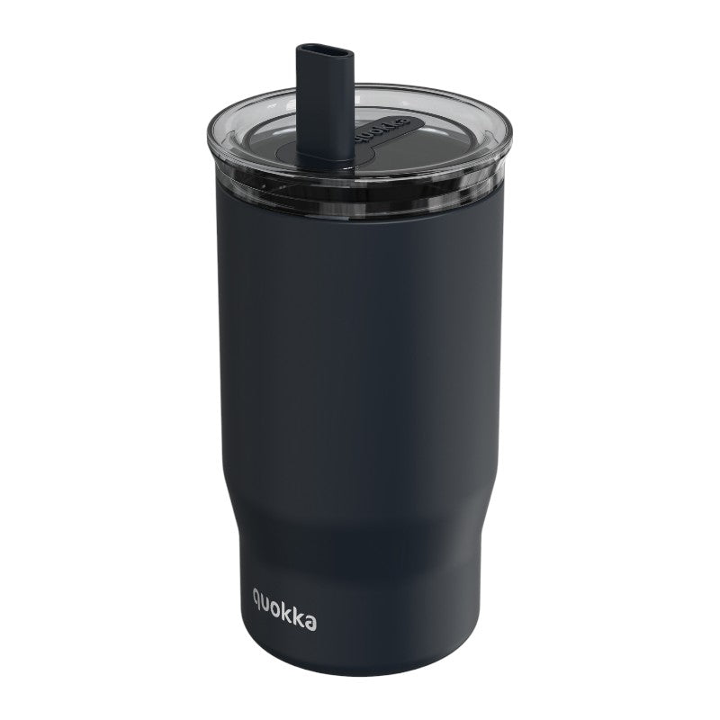 Quokka Mist - Thermobecher aus Edelstahl 720 ml s Strohhalm (schwarz)