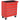 Rollschrank, Werkzeugschrank für Garage, Schuppen, Stahl, 69L x 33B x 75H cm, Rot
