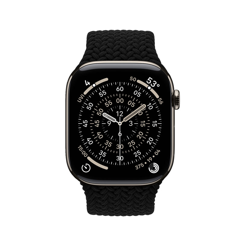 Crong Wave Band - gestrickt Armband für Apple Watch 44/45/46/49 mm (schwarz) – Produktabbildung 2
