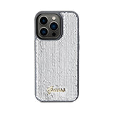 Guess Sequin Script Metal - Hülle für iPhone 14 Pro (silber) – Produktabbildung 3