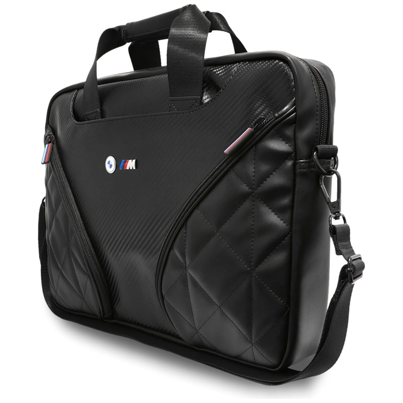 Karbonové kapsy a Metall- Logo BMW - Laptop-Tasche 16" (schwarz) – Produktabbildung 2