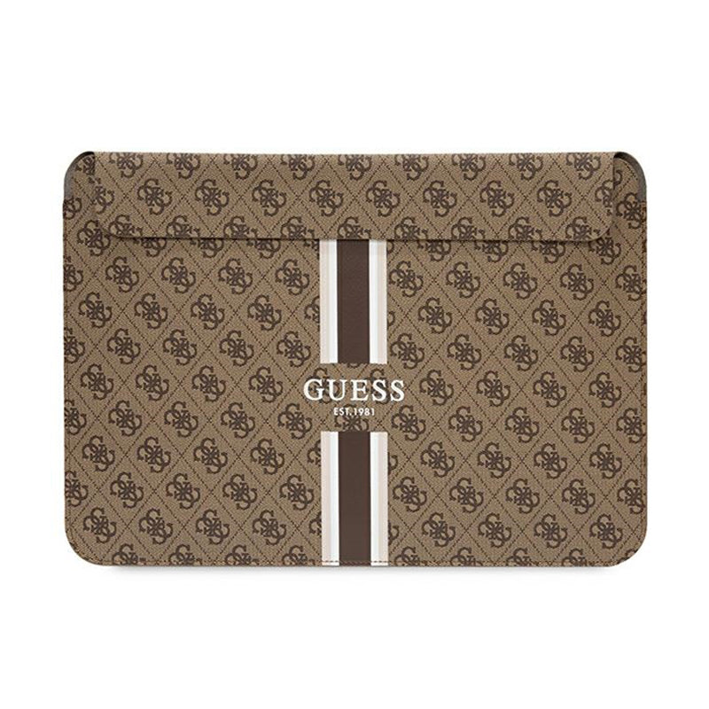 Guess 4G Printed Stripes Computer Sleeve - Hülle für 14" Laptop (braun)