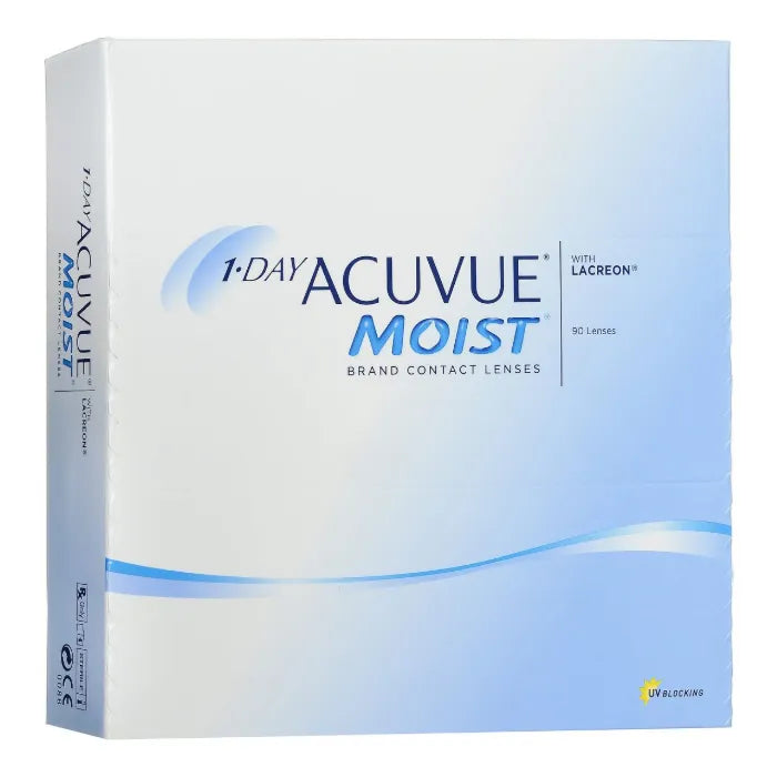 Acuvue Moist Contact Lenses 1 Day Replacement -4.25 BC/8.5 90 Units