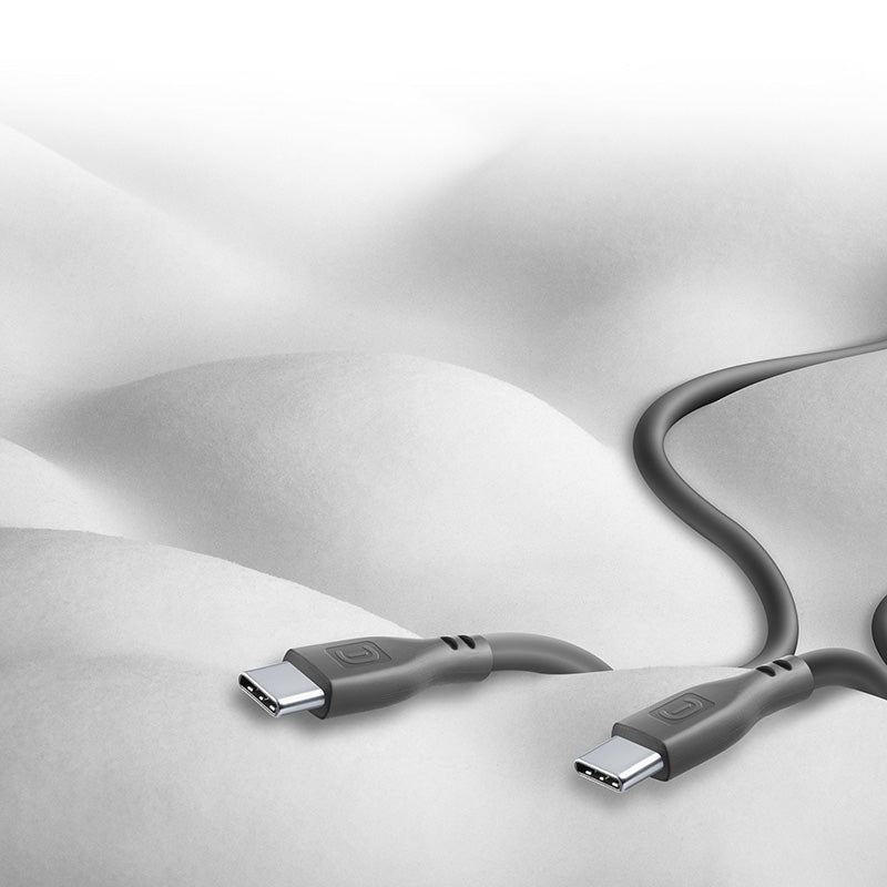 Cellularline Soft Cable - USB-C to USB-C cable 1.2 m (black) – Produktabbildung 2