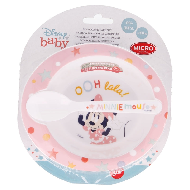 Minnie Mouse - Set für Mikrowellen- trouby (miska a lžička) (Indigo dreams)
