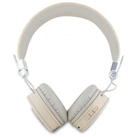 Guess Grained Classic Round Shape - kabellose Bluetooth Kopfhörer ENC (beige) – Produktabbildung 3