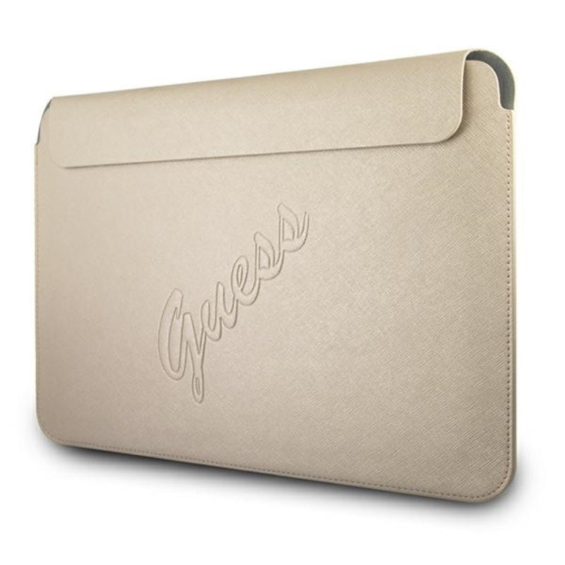Hülle für Computer Guess Saffiano Script - 13" Laptop-Hülle (zlato)