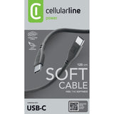 Cellularline Soft Cable - USB-C to USB-C cable 1.2 m (black) – Produktabbildung 5
