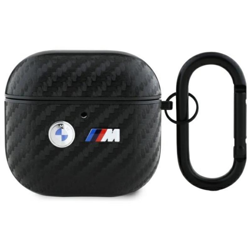 BMW Carbon Double Metal Logo - Hülle für AirPods 4 (schwarz)