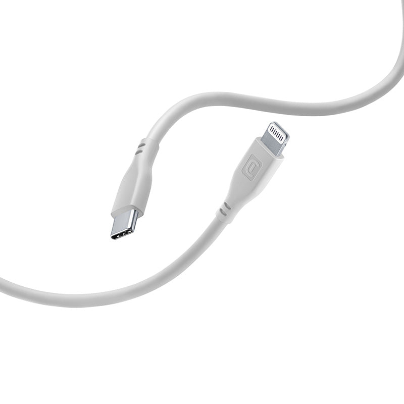 Cellularline Soft Cable - USB-C to Lightning cable MFi certified 1.2 m (grey)