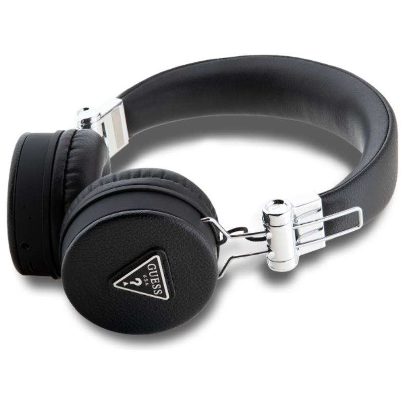 Guess Grained Classic Round Shape - kabellose Bluetooth Kopfhörer ENC (schwarz) – Produktabbildung 2