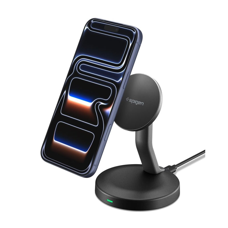 Kabelloses Ladegerät Spigen EF151MS Essential - MagSafe 15W (schwarz) – Produktabbildung 2