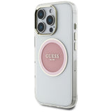 Guess IML Metal Colored Circle Classic Logo MagSafe - Hülle für iPhone 16 Pro (rosa) – Produktabbildung 2