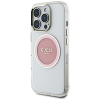 Guess IML Metal Colored Circle Classic Logo MagSafe - Hülle für iPhone 16 Pro (rosa) – Produktabbildung 2