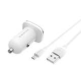 Borofone - USB Autoladegerät s QC3.0 a Kabelem micro USB in Packung, weiß – Produktabbildung 2