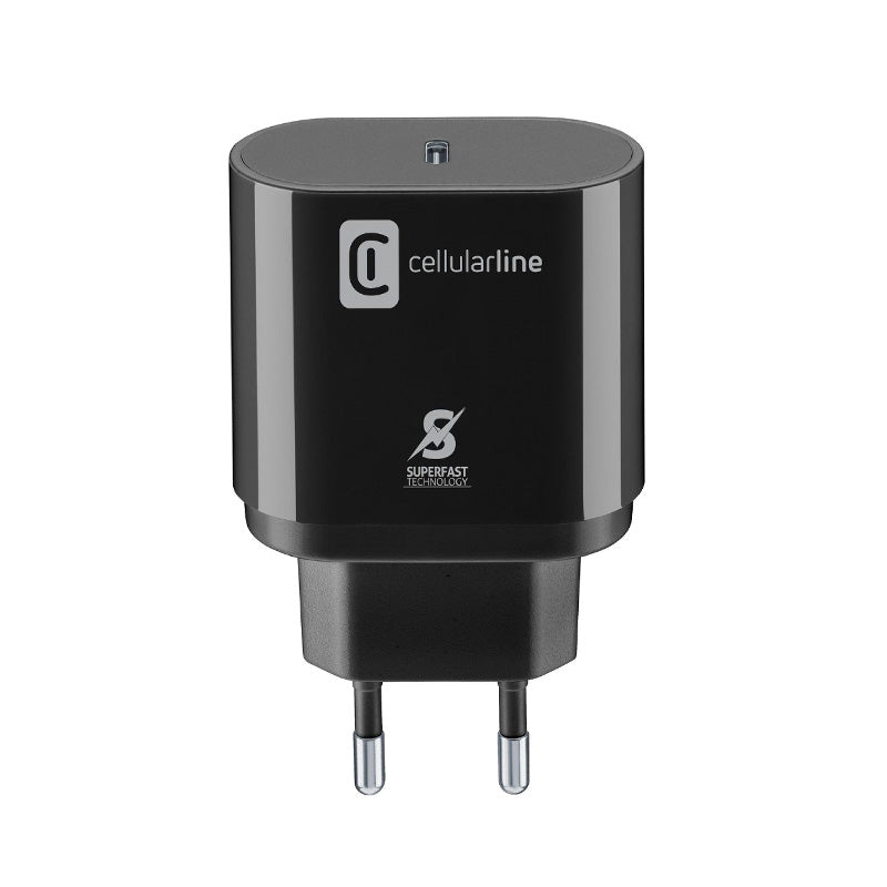 Cellularline - USB-C Super Fast Charger 25W (Designed for Samsung) (black)