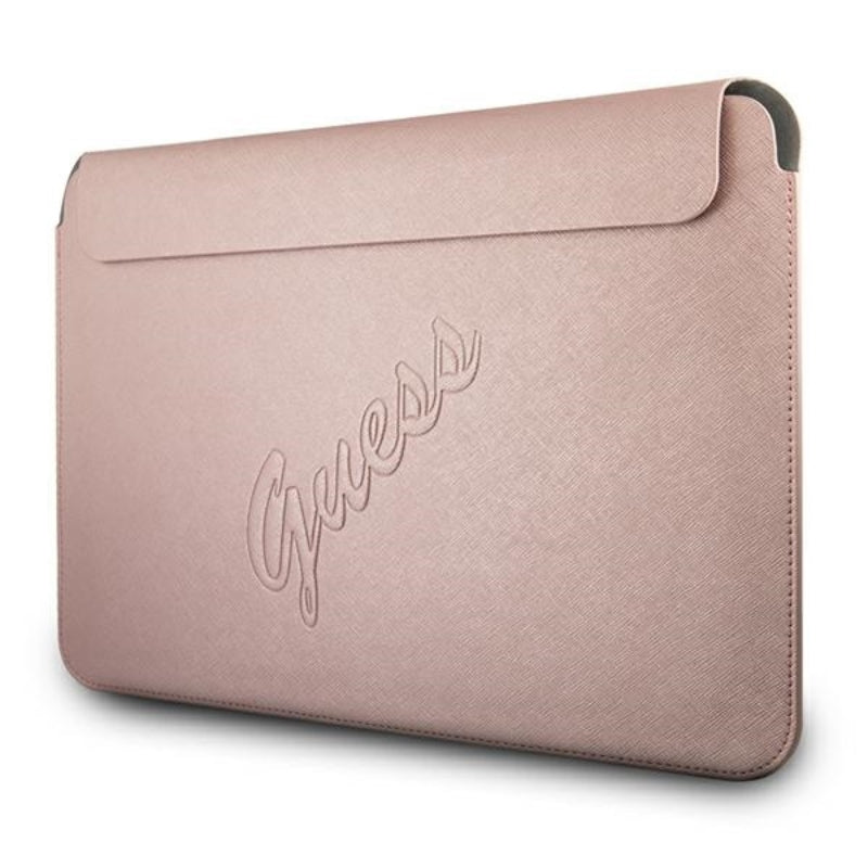 Hülle für Computer Guess Saffiano Script - 13" Laptop-Hülle (rosa)