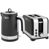 HOMCOM Wasserkocher- und Toaster-Set, 1,7 l 2200 W Schnellkoch-Wasserkocher mit Thermostat