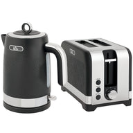 HOMCOM Wasserkocher- und Toaster-Set, 1,7 l 2200 W Schnellkoch-Wasserkocher mit Thermostat