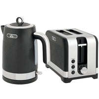 HOMCOM Wasserkocher- und Toaster-Set, 1,7 l 2200 W Schnellkoch-Wasserkocher mit Thermostat