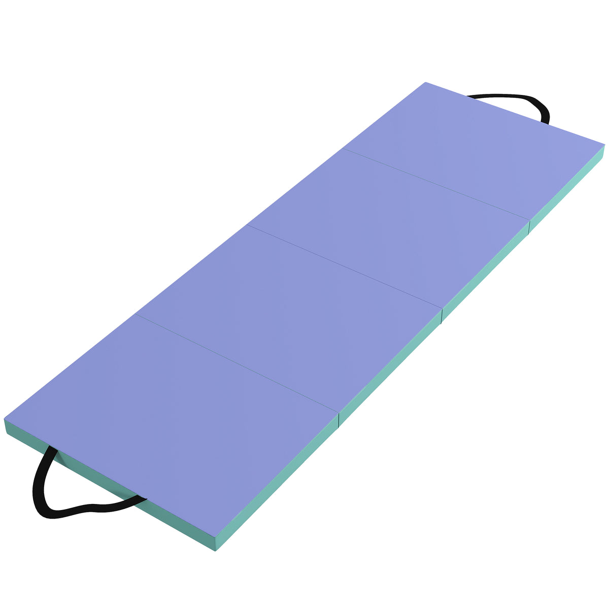 Trainingsmatte Faltbare Fitnessmatte mit Griff Sportmatte für Yoga Fitness Synthetikbezug 180 x 60 x 5 cm