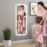 HOMCOM LED Ganzkörperspiegel, dimmbar, rahmenlos, Touch-Steuerung, 40 x 120 cm – Produktabbildung 9