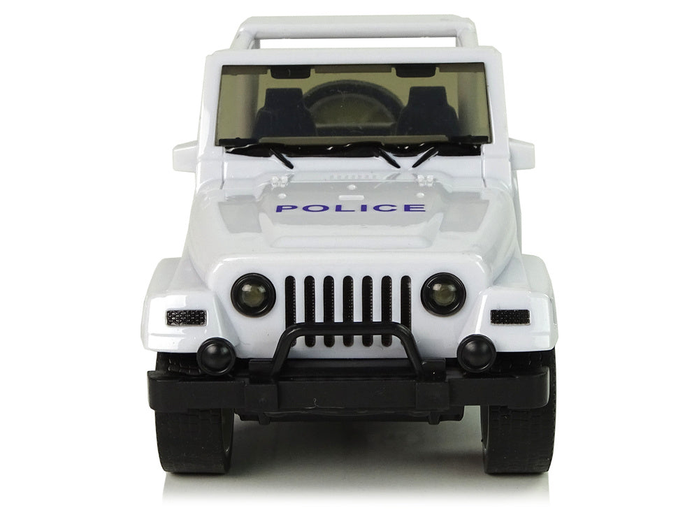 LEAN Toys Off-Road-Polizeiauto Weiß – Produktabbildung 3