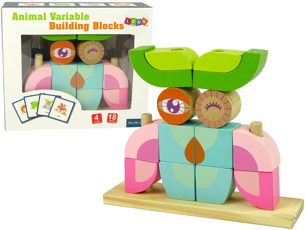 LEAN Toys Kreatives räumliches Holzpuzzle Eule 3D