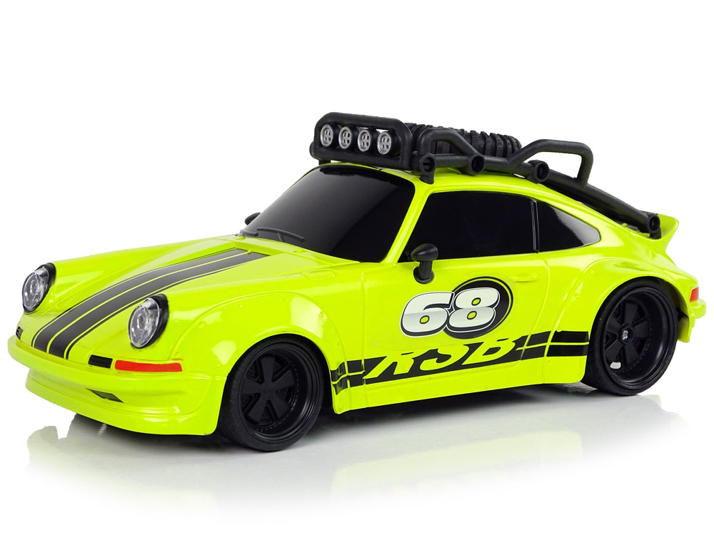 LEAN Toys Sportwagen 1:18 Grün Ersatzrad Pilot – Produktabbildung 2