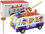 LEAN Toys Hölzernes Arcade-Spiel Völkerball-Polizeibus – Produktabbildung 4
