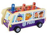 LEAN Toys Hölzernes Arcade-Spiel Völkerball-Polizeibus – Produktabbildung 5