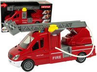 LEAN Toys Feuerwehrauto Rotes Wasser Klingt Lichter