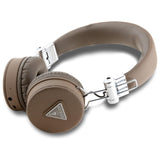 Guess Grained Classic Round Shape - kabellose Bluetooth Kopfhörer ENC (braun) – Produktabbildung 2