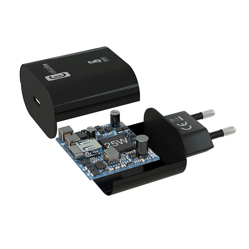 Cellularline - USB-C Super Fast Charger 25W (Designed for Samsung) (black) – Produktabbildung 2