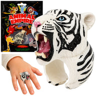 LEAN TOYS Handring Educational Animals Tiger Weiß