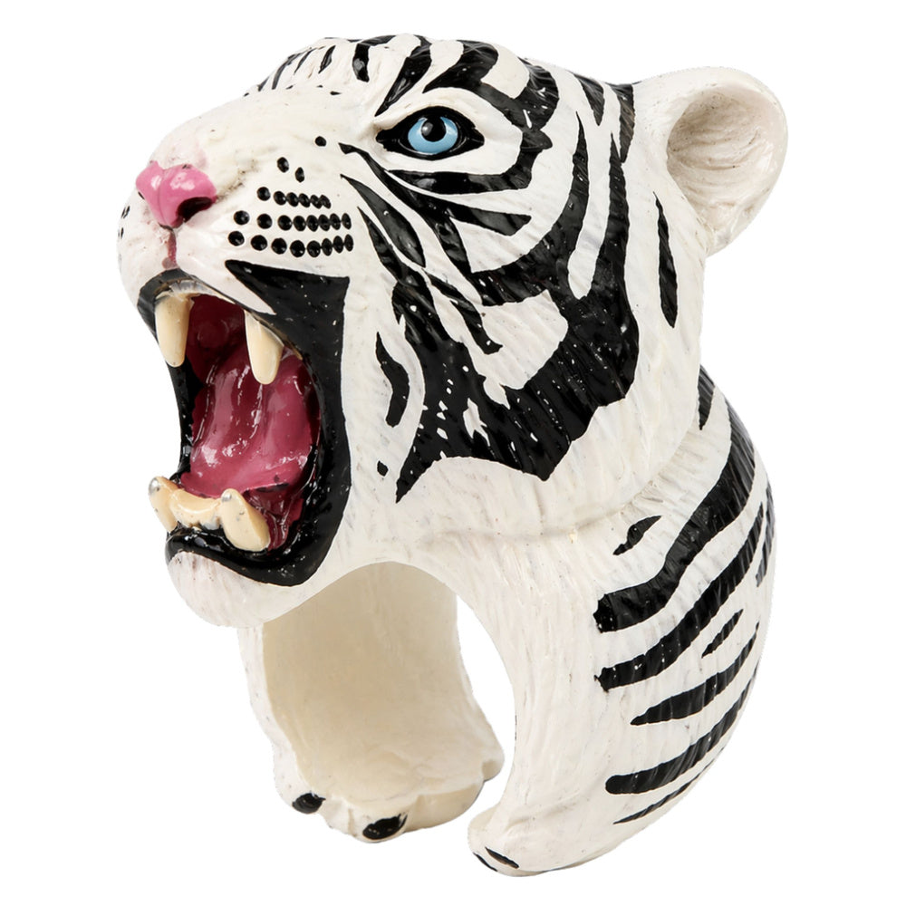 LEAN TOYS Handring Educational Animals Tiger Weiß – Produktabbildung 2