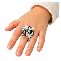 LEAN TOYS Handring Educational Animals Tiger Weiß – Produktabbildung 3