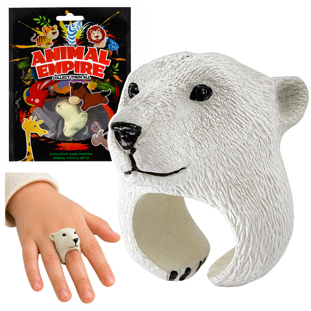 LEAN TOYS Handring Educational Animals Bear Weiß