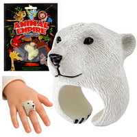 LEAN TOYS Handring Educational Animals Bear Weiß