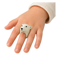 LEAN TOYS Handring Educational Animals Bear Weiß – Produktabbildung 3