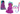 Tauchset Maske, Schnorchel, Flossen Pink Bestway 25019