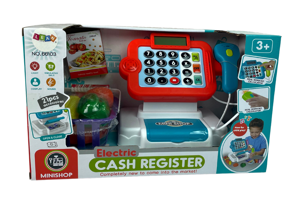 LEAN Toys Kinder-Steuerkassen-Rechner-Gemüsekorb – Produktabbildung 5
