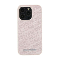 Karl Lagerfeld Quilted K Pattern - Hülle für iPhone 15 Plus (rosa)