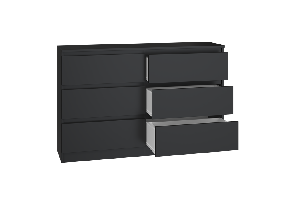 Kommode Malwa M6/120 SCHWARZ – Produktabbildung 2
