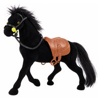 LEAN Toys Samt-Pferde-Figur Schwarz – Produktabbildung 2