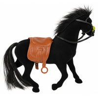 LEAN Toys Samt-Pferde-Figur Schwarz – Produktabbildung 3