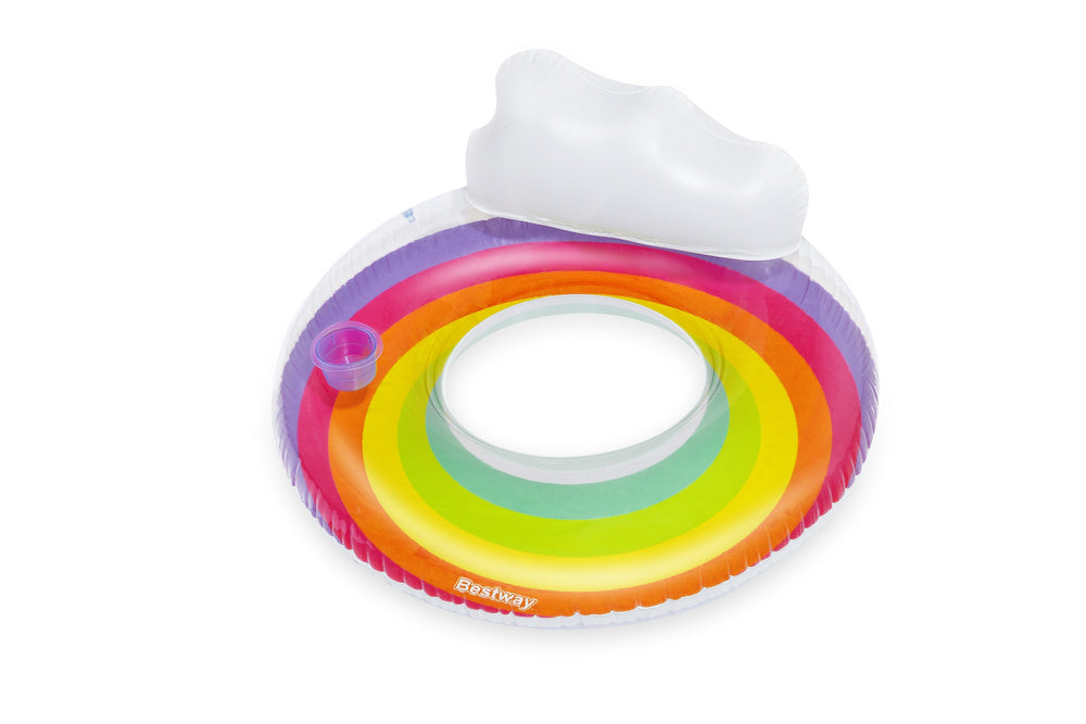 Aufblasbarer Schwimmring 107 cm Rainbow Bestway 43647 – Produktabbildung 2