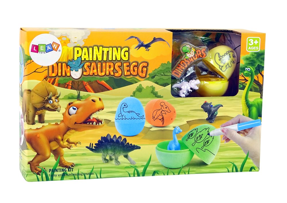 LEAN Toys DIY-Eiermalerei-Dinosaurier-Bausatz – Produktabbildung 4